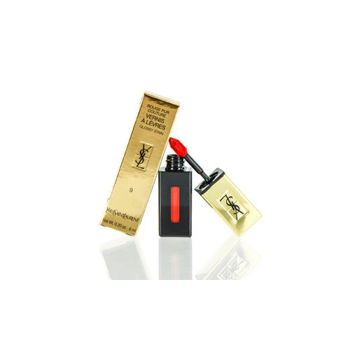 YSL/ROUGE PUR COUTURE VERNIS A LEVRES GLOSSY STAIN (9) ROUGE LAQUE 0.2 OZ (6 ML)
