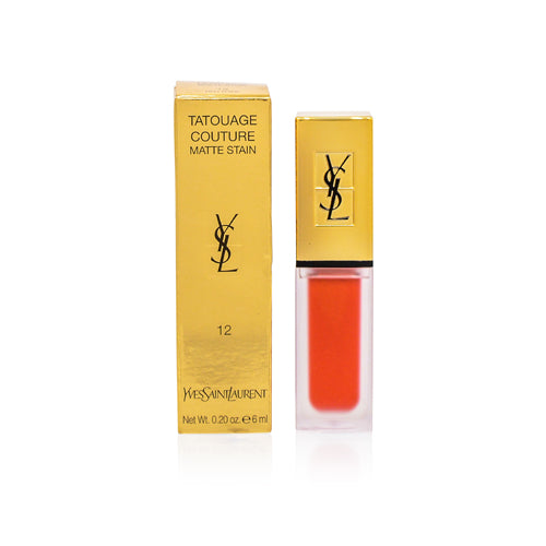 YSL/TATOUAGE COUTURE LIQUID MATTE LIP STAIN (12) RED TRIBE .20 OZ (6 ML)