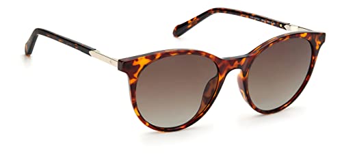 Fossil Women's Female Sunglass Style FOS 3122/G/S Oval, Crystal Gray/Burgundy Shaded, 53mm, 19mm