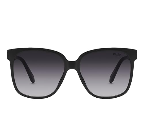 Quay Women's Wide Awake Sunglasses, black/smoke