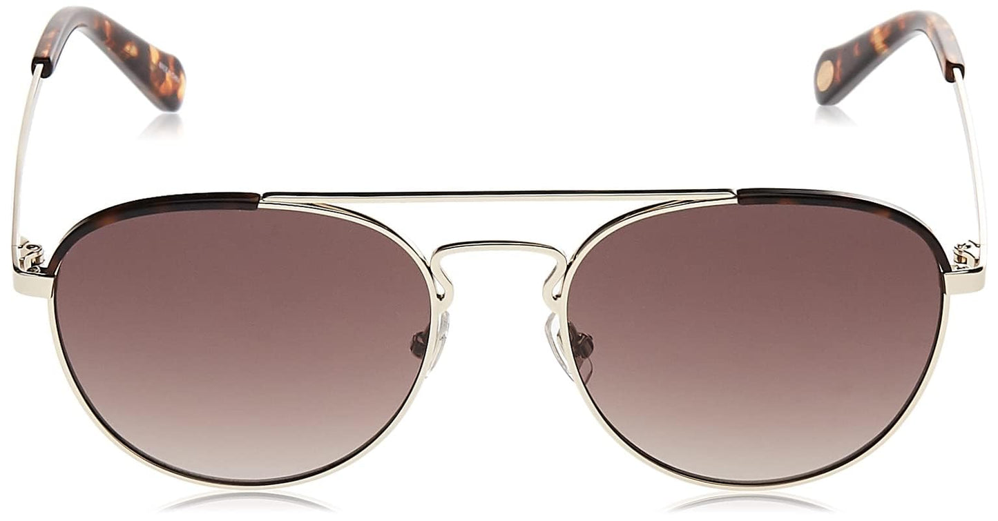 Fossil Men's Male Sunglass Style FOS 2105/G/S Aviator, Light Gold, 55mm, 18mm