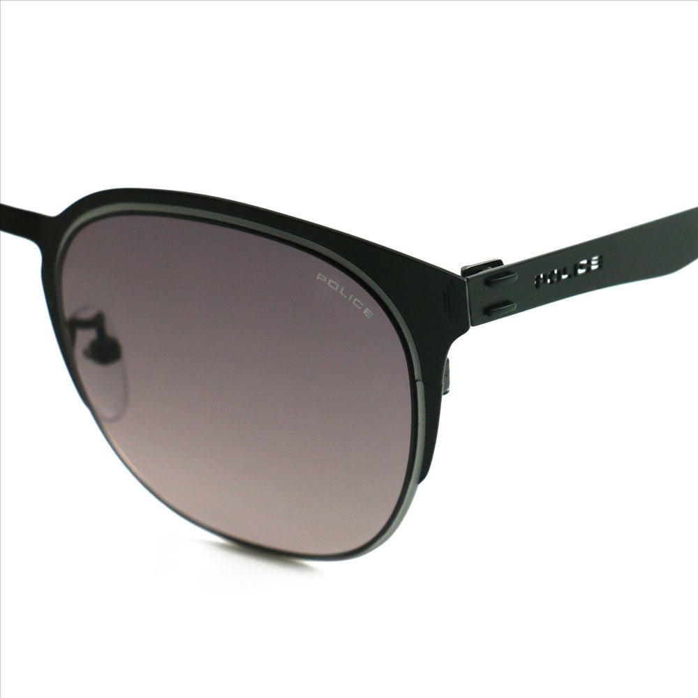 Police Men Sunglasses SPL341 0531 Black 52 21 145 Square Grey - MegafashionSunglasses