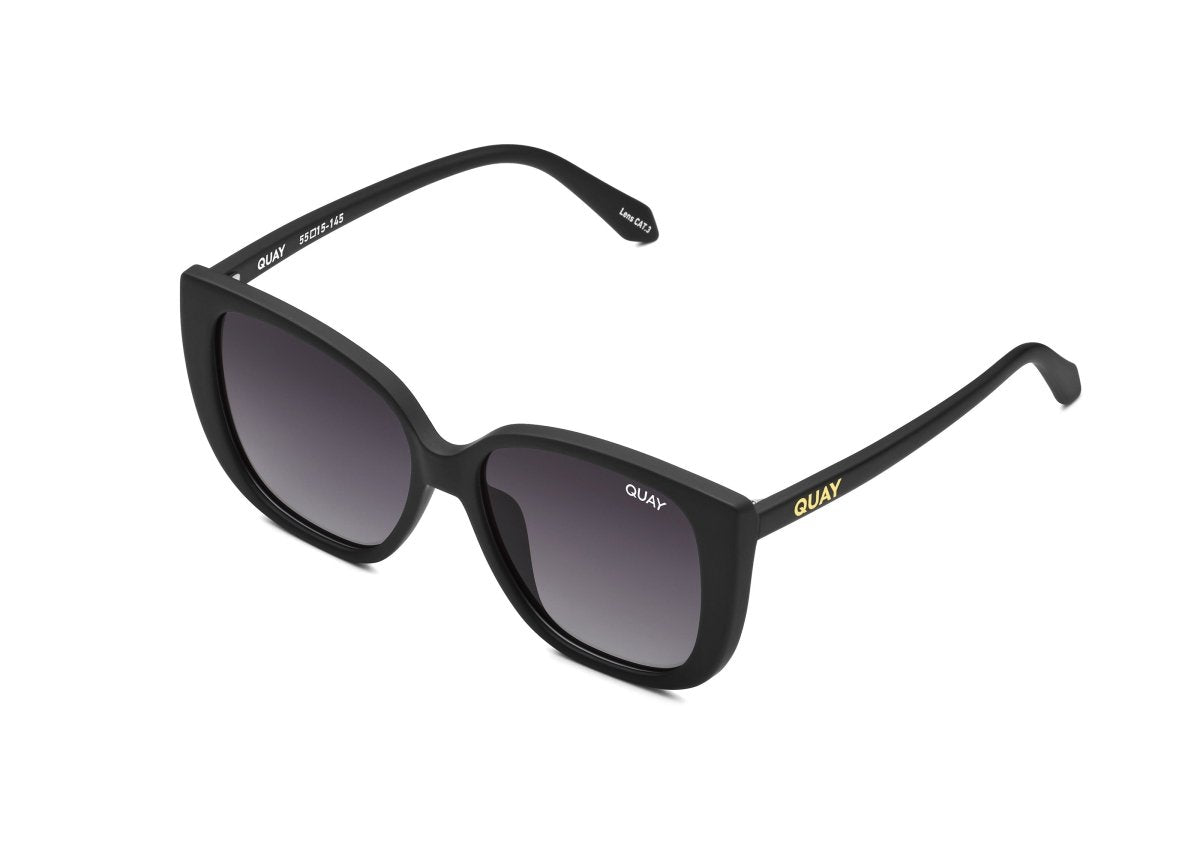 QUAY Sunglasses EVER AFTER MATTE BLACK SMOKE POLARIZED L Megafashion