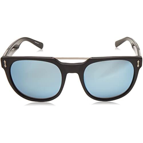 Dragon Men Sunglasses DR516S 002 Mix Round Matte Black/Blue Mirrored 52-20-145