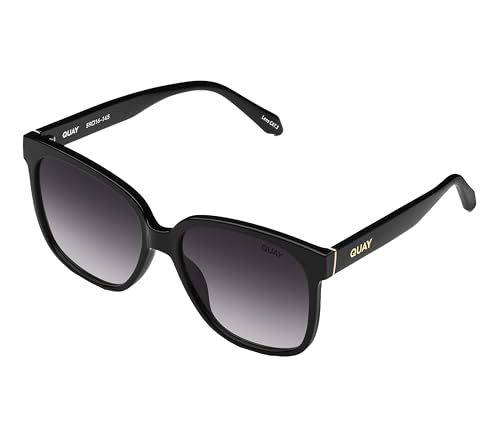 Quay Women's Wide Awake Sunglasses, black/smoke