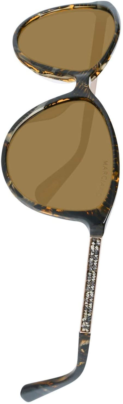 Guess By Marciano GM0755 Sunglasses Women Dark Brown/Brown cat eye 57 15 135