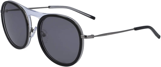 DKNY Sunglasses for Women/Men DK700S 001 Black/Crystal Round Grey 52 19 135