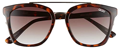 Quay Australia Sunglasses cuadradas Sweet Dreams de 55 mm para mujer, Tort/Brown Fade, Talla unica