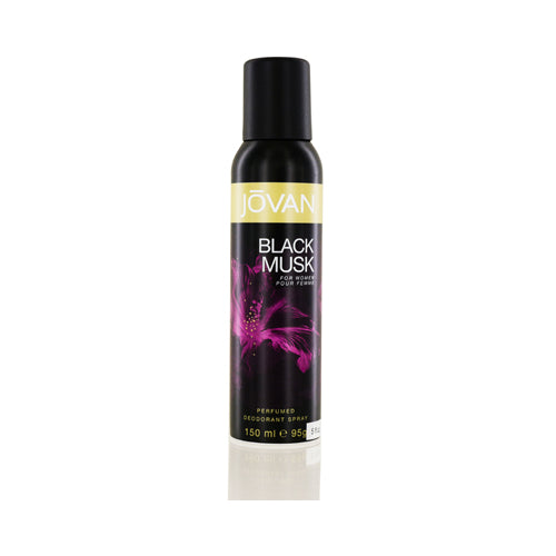 JOVAN BLACK MUSK/JOVAN DEODORANT SPRAY PERFUMED 5.0 OZ (150 ML) (W)