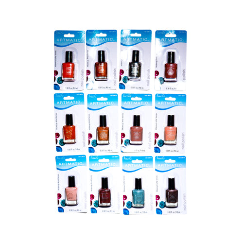 ARTMATIC/SMOOTH SHINE NAIL POLISH 72 PCS  ASSORTED COLORS .3 OZ EA (9 ML)