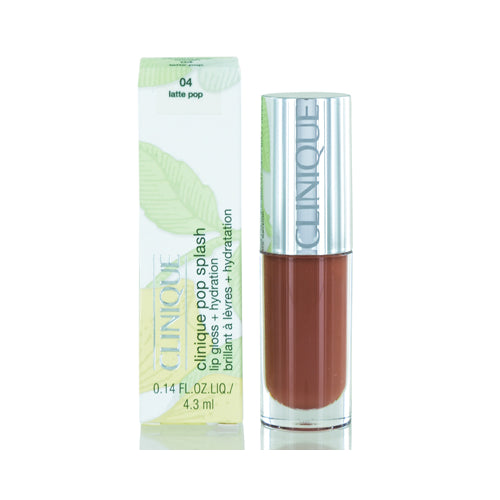 CLINIQUE/POP SPLASH LIP GLOSS + HYDRATION (04) LATTE POP .14 OZ (4.3 ML)
