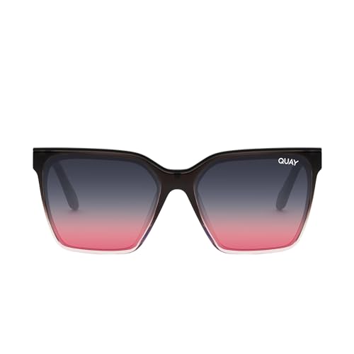 Quay Women's Level Up Square Sunglasses (Black Pink/Black Pink)