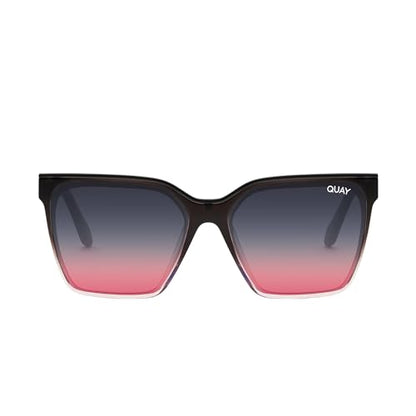 Quay Women's Level Up Square Sunglasses (Black Pink/Black Pink)