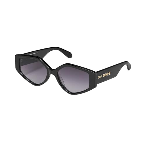 Quay Women's Hot Gossip Sunglasses, Black/Smoke