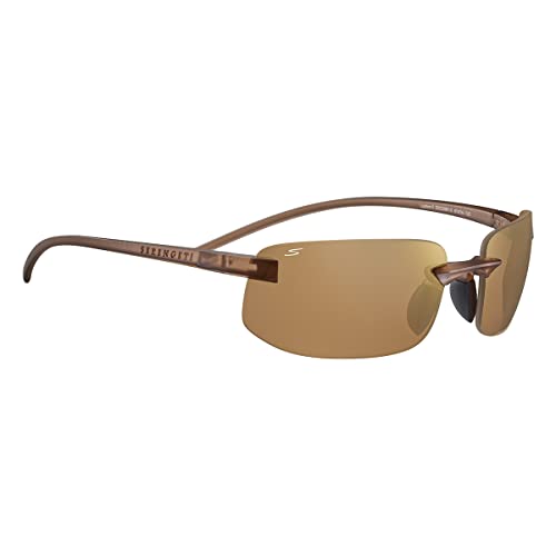 Serengeti Lupton Small Oval Sunglasses, Matte Crystal Light Brown