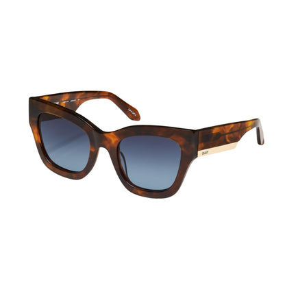 Quay Women's By The Way Sunglasses, Brown Tort/Navy Blue