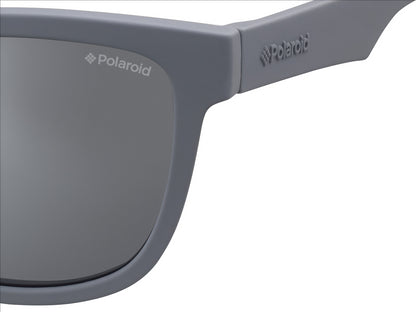 Polaroid Sunglasses Men/Womens Sunglasses PLD Grey Silver Square Mirror/Polarized