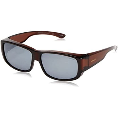 Polaroid Men Sunglasses P8303 09QB Brown Polarized/Mirrored Wrap 61-14-145