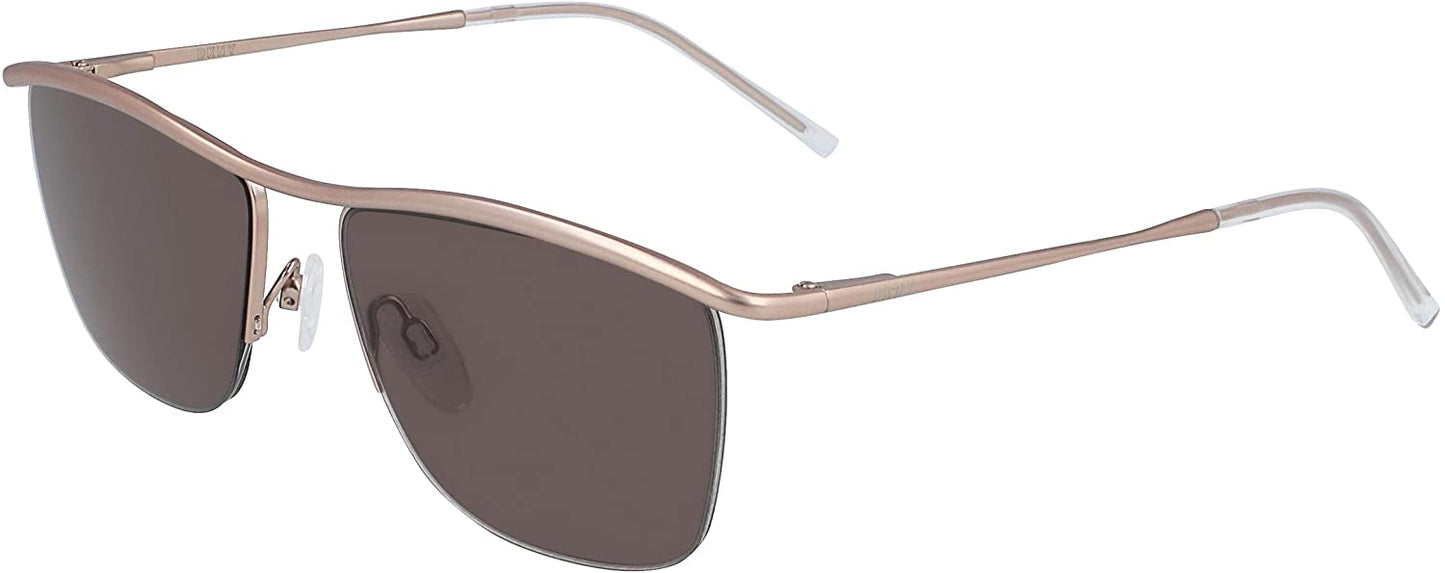 Sunglasses DKNY Women DK108S 770 Rose Gold Square Brown SemiRimless 54 16 135