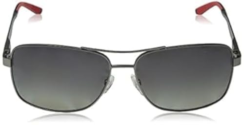 Carrera Men's 8014/S Rectangular Sunglasses, Dark Ruthenium/Polarized Gray, 61mm, 14mm