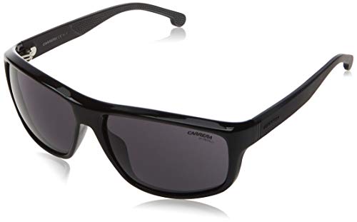 Carrera Men's 8038/S Rectangular Sunglasses, Black/Gray, 61mm, 15mm