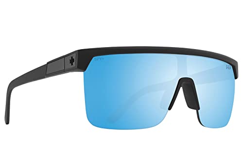 SPY  Sunglasses Flynn 5050 Matte Black - Happy Boost Polar Ice Blue Mirror