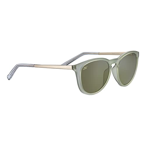 Serengeti Brawley Polarized Square Sunglasses, Matte Crystal Green, Medium