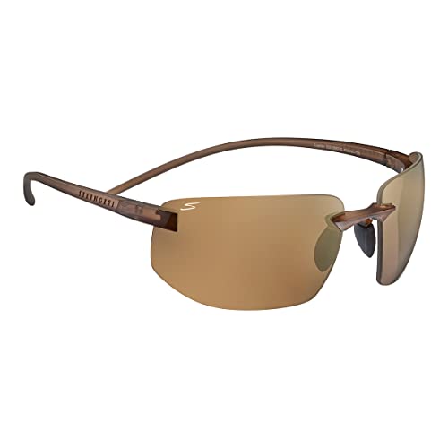 Serengeti Men's Lupton Oval Sunglasses, Matte Crystal Light Brown, Medium