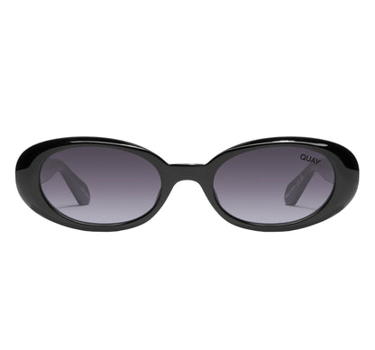 Quay Women's Felt Cute Sunglasses, Black/Smoke