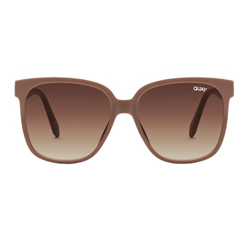 Quay Women's Wide Awake Sunglasses, oat/brown