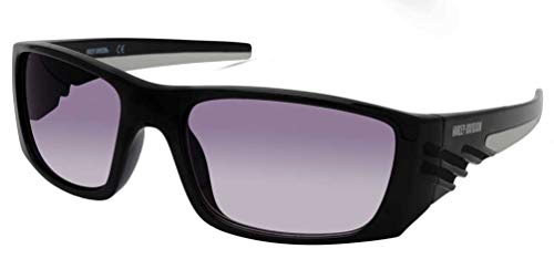 Harley-Davidson Men's Color Stripe Sunglasses, Black Frame/Gradient Smoke Lenses