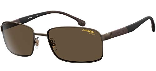 Carrera Men's 8037/S Sunglasses, Brown/Polarized Bronze, 58mm, 18mm