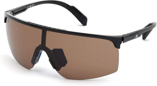 Adidas Men Sunglasses Sp0005 01E Black/Brown Mirrored Photochromic Shield 00 135 - megafashion11Sunglasses
