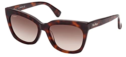 MaxMara Sunglasses MM 0009 Logo 3 52F Shiny Classic Dark Havana, Pale Gold/Gra