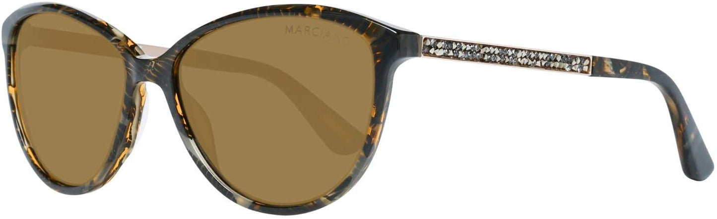 Guess By Marciano GM0755 Sunglasses Women Dark Brown/Brown cat eye 57 15 135