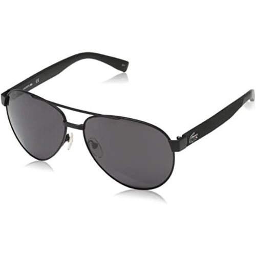 Lacoste Men Sunglasses L185S 001 Black/Grey Aviator Metal 100%UV 60-14-140