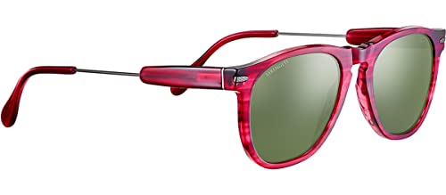 Serengetti Amboy Shiny Gunmetal Red Streaky C18008 Acetate, Multi, One Size