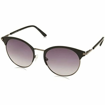 Calvin Klein Women Sunglasses CK19310S Round Satin Black/Dark Grey Polarized 52 - MegafashionSunglasses