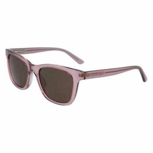 Calvin Klein Women Sunglasses CK20501S Rectangle Crystal Mauve/Rose Polarized - MegafashionSunglasses