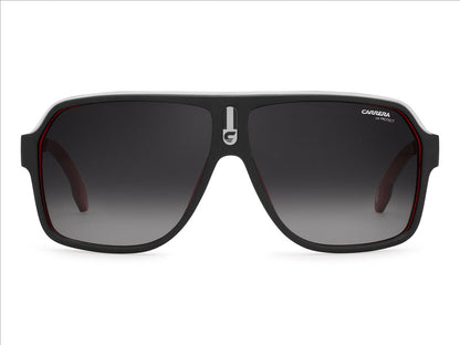 Carrera Man Sunglasses CA1001S Black/Red 62 11 140 Dark Grey RectangleGradient - megafashion11Sunglasses