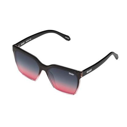 Quay Women's Level Up Square Sunglasses (Black Pink/Black Pink)