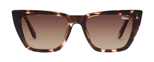 Quay Women's Call The Shots Cat Eye Sunglasses (Tortoise Frame/Brown Lens)