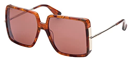 MaxMara Sunglasses MM 0003 Malibu 4 54E Shiny Red Havana, Pale Gold/Copper Mir