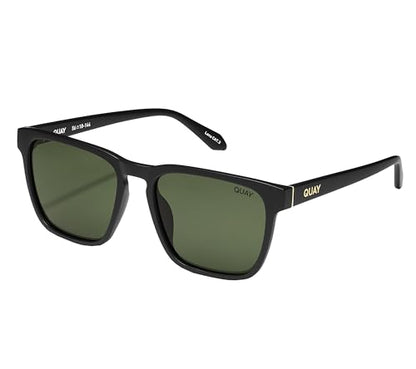 Quay Men's Unplugged Sunglasses, matte black/green