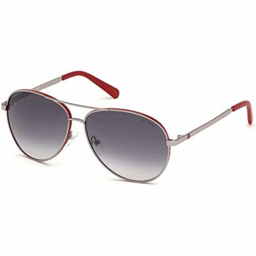 Guess Sunglasses for Womens or Men GU6948S 06B Silver/Red Aviator Gradient Gray