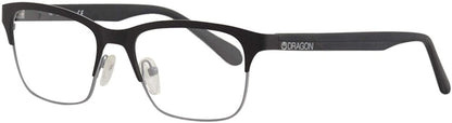 Eyeglasses DRAGON for men DR 163 HEATH 002 Satin Black Square 52 - 18 - 140 - MegafashionMonturas