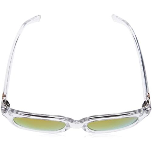 SPY Women Sunglasses Shandy Crystal - Gray/Gold Mirrored Square 52-20-147