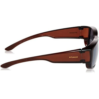 Polaroid Men Sunglasses P8303 09QB Brown Polarized/Mirrored Wrap 61-14-145