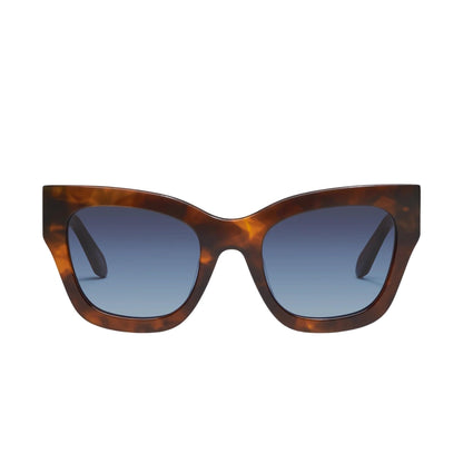 Quay Women's By The Way Sunglasses, Brown Tort/Navy Blue