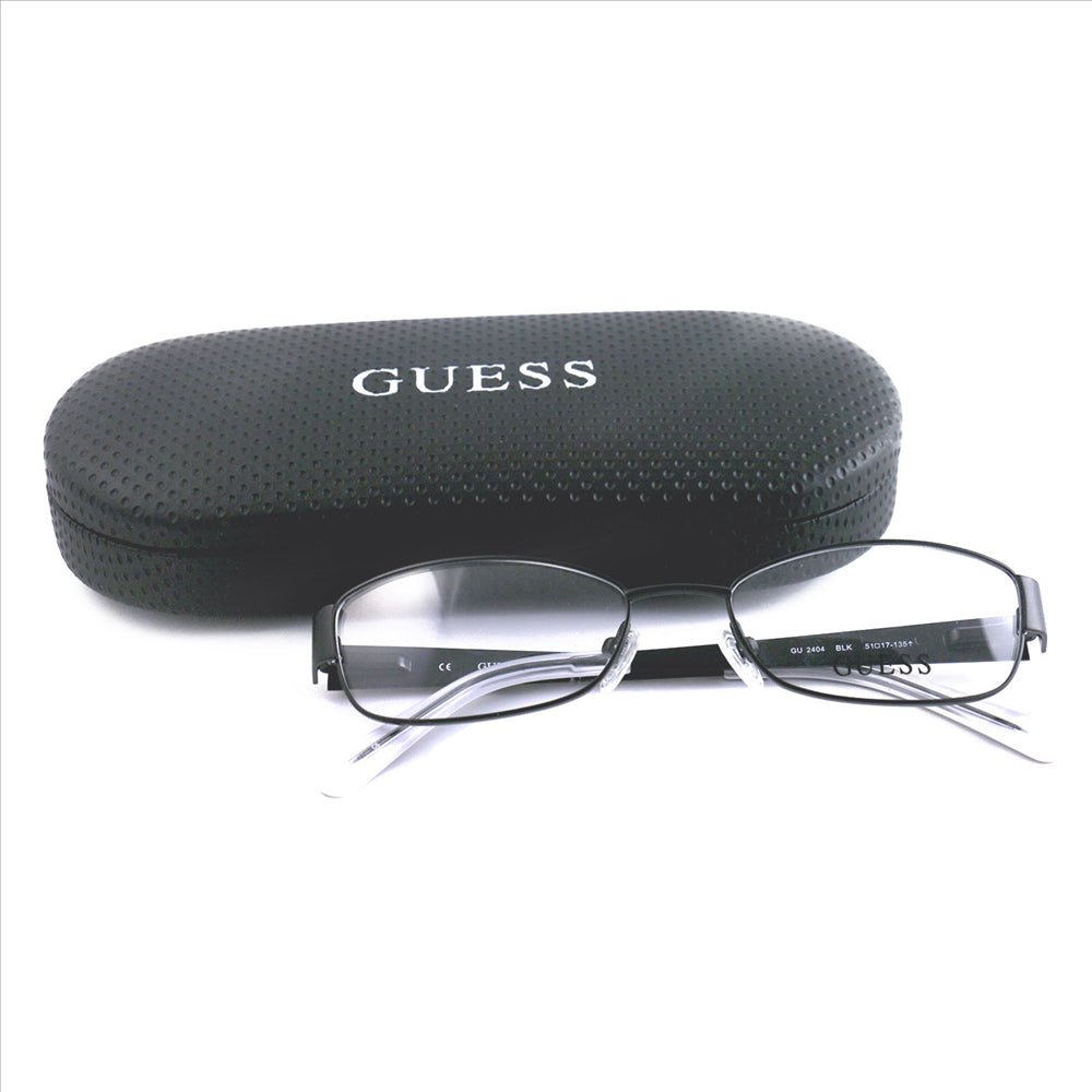 Guess Eyeglasses Womens GU2404 BLK Black 51 17 135 Frames Oval - MegafashionMonturas